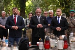 Uroczystości z udziałem przedstawicieli IPN w Zasmykach (Ukraina) upamiętniające ofiary Zbrodni Wołyńskiej – 9 lipca 2022. Fot. Mikołaj Bujak (IPN)