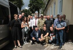 Wizyta przedstawicieli IPN na Ukrainie w rocznicę Zbrodni Wołyńskiej – 10 lipca 2022. Fot. Mikołaj Bujak (IPN)