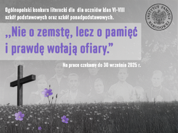 Konkurs literacki „Nie o zemstę, lecz o pamięć i prawdę wołają ofiary”